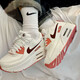 耐克（NIKE）官方休閑鞋女鞋秋秋季運動鞋AIR MAX雙氣墊厚底增高減震跑步鞋 FZ5164-133椰奶白紅色 38.5