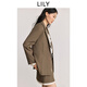 LILY老錢(qián)西2025春植物系拼接歐根紗易打理通勤高級感西裝外套女 728茶色 S