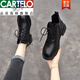 卡帝樂鱷魚（CARTELO）真皮惠州小馬丁靴女2025新款時尚英倫風(fēng)小皮鞋軟底透氣春秋單靴 黑色單里 38