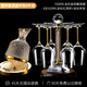Luxury Flowers輕奢金鉆勃艮第紅酒杯套裝旋轉(zhuǎn)醒酒器家用高檔葡萄酒杯擺件送禮 描金醒酒器+金鉆杯架+6金鉆 420ml