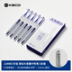 KACO藍色中性筆按動(dòng)式0.5mmst筆頭大容量簽字筆學(xué)生標記用水筆 碳素筆 5支裝