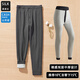 曼天驕秋冬季棉褲男女士桑蠶絲保暖褲羊絨莫代爾加厚毛線(xiàn)褲打底褲中厚 裸感蠶絲羊絨雙層中厚男士昆侖灰 2XL