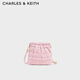CHARLES&KEITH蝴蝶結(jié)流浪包雙肩包女生日禮物七夕禮物CK2-60782390-A Pink粉紅色 小包