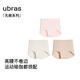 ubras【店鋪推薦】無(wú)尺碼女士?jì)妊澘咕d無(wú)痕內褲女高彈升級包臀多條裝 new高腰-淺桃粉+燕麥奶+瓷肌 均碼 90-130斤