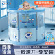 諾澳嬰兒游泳桶家用寶寶游泳池新生兒童小孩室內(nèi)加厚可折疊透明洗澡桶