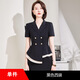 紫魅俏職業(yè)套裝女夏季西裝套裙時(shí)尚美容師珠寶店工作服氣質(zhì)正裝前臺(tái)制服 黑色西裝 XL