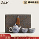 L&N輕奢鎏銀一壺二杯茶具套裝功夫禮盒裝實用節(jié)日禮物喬遷禮送長輩 纏枝蓮 掐絲鎏銀 美人壺