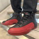 耐克（NIKE）Jordan Air Jordan 12 AJ12黑紅男款百搭防滑耐磨百搭高幫籃球鞋 CT8013-002黑紅 44 (280mm)