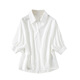 她池蝙蝠袖襯衫2026春夏新款女裝氣質(zhì)寬松短款洋氣上衣