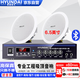 HYUNDAI現(xiàn)代6英寸吸頂音響套裝 藍牙家庭影院喇叭天花吊頂背景音樂公共廣播功放系統(tǒng)會議音箱組合 一拖二