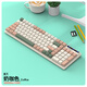 蝰蛇KM100 拼色鍵盤(pán)鼠標套裝機械手感鍵鼠男女生游戲辦公商務(wù)球形鍵帽通用筆記本臺式電腦有線(xiàn)USB接口 【有線(xiàn)拼色鍵盤(pán)】K1 奶咖色