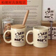 柏潮小狗簡(jiǎn)約輕奢家用可愛(ài)帕恰杯子ins高顏值陶瓷馬克杯情侶奶杯 贈可愛(ài)卡通咖啡小帕杯配 只有木柄勺無(wú)杯子