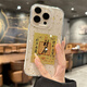 KEKLLE適用iPhone16promax手機殼 蘋果16promax保護套 財庫高級感金箔滴膠透明防摔高級硅膠保護套