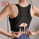 浪莎運動(dòng)內衣防震高強度跑步健身文胸高端瑜伽背心女大胸bra 黑色 L