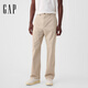 GAP男裝春季經(jīng)典款寬松卡其直筒褲百搭簡(jiǎn)約休閑長(cháng)褲美版598213 淺卡其 32 亞洲碼  32X32美碼175/80A