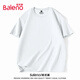 班尼路（Baleno）短袖t恤男夏季紅色男女款五分袖學(xué)生重磅純棉寬松半截袖上衣