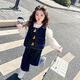 靚貝城堡女童套裝春季2025新款網(wǎng)紅兒童洋氣時髦春裝女寶寶牛仔三件套春秋 圖片色三件套 120