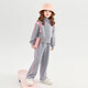 笛莎（DEESHA）童裝女童套裝2025秋季小女孩兒童甜酷運動(dòng)兩件套 淺花灰 120