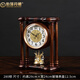 伯莎丹頓復(fù)古實(shí)木臺(tái)鐘座鐘客廳表擺臺(tái)式家用歐式時(shí)鐘擺鐘坐鐘中式鐘表擺件 棕旋轉(zhuǎn)轉(zhuǎn)盤款-實(shí)木座鐘