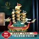 廣贊萊黃銅龍舟擺件龍船家居客廳辦公室裝飾品開(kāi)業(yè)喬遷之喜禮品 一帆風(fēng)順