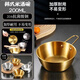 葉余316不銹鋼金色米酒碗帶把手小吃碗韓式料理店專用碗蘸料調(diào)料小碗 316級(jí)鋼輕奢金帶手柄款 1英寸 特厚款600毫升