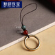 默研（MOYAN）黃銅環(huán)手機指環(huán)扣金屬通用防塵塞吊墜u盤(pán)掛件防丟掛繩手機鏈墜 黃銅指環(huán)-綠菩