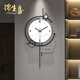 錦生喜掛鐘客廳萬年歷新款裝飾掛墻電子時(shí)鐘創(chuàng)意藝術(shù)電視背景墻鐘表 掛鐘帶萬年歷