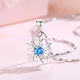 萬禮福925銀雪花項鏈女時尚日韓版鎖骨鏈冷淡風(fēng)氣質(zhì)簡約吊墜生日禮物 D195藍(lán)鉆(單吊墜不含配鏈) 925銀