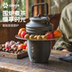 愛路客 圍雪爐 戶外露營爐具酒精爐圍爐煮茶炭火爐家用野外燃?xì)舛喙δ軤t