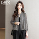 絲柏舍薄款襯衫2026春夏新款女裝復古圓領(lǐng)設計七分袖短款襯衣