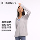 OhSunny防曬衣女春夏款戶外輕薄透氣連帽外套寬松防曬服 云霜灰 M