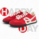 HAPPY BIRDS DAYhbd阿甘鞋男女慢跑鞋復(fù)古情侶低幫德訓(xùn)鞋透氣百搭平底休閑運(yùn)動鞋 狂熱紅 41