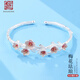老銀匠s925銀燒藍梅花手鐲女足銀實(shí)心銀手鐲送女友開(kāi)口琺瑯中國風(fēng)銀鐲子 [3天內發(fā)貨](méi) 925銀/含證書(shū)