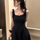 妃莉杋（FeiLiFan）法式赫本風黑色吊帶連衣裙子女2025夏季新款氣質(zhì)收腰顯瘦a字長裙 黑色連衣裙 M 【98-108斤】