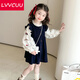 LVVCUU女童套裝裙子2025秋裝新款兒童韓版洋氣連衣裙寶寶時(shí)髦兩件套春秋 圖片色 120