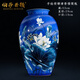 伯莎丹頓（BERTHA DENTON） 景德鎮(zhèn)瓷器青花手繪荷花大號(hào)新中式花瓶客廳玄關(guān)擺件花瓶花藝喬 手繪荷塘清香福筒瓶