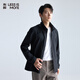 利郎【防潑水】夾克男輕薄柔軟休閑連帽空調服外套黑色XL(175)