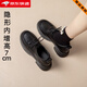 蘇伊凱suyikai皮鞋女企業(yè)面試女鞋小個子內(nèi)增高正裝黑色工作單鞋女系帶鞋子女 黑色 【送運費險】 37 【標準尺碼】