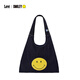 Lee×Smiley聯(lián)名笑臉帆布袋托特包斜跨手提單肩大容量女士通勤購物袋