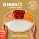 MODU'I嬰兒餐盤(pán)modui進(jìn)口寶寶餐盤(pán)分格餐盤(pán)帶吸盤(pán)ins硅膠輔食碗兒童餐具 黃油色