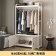眾恩掛衣架實(shí)木落地臥室家用立式收納組合多功能儲物柜網(wǎng)紅鞋架衣帽架 【有柜款】長(cháng)80寬40高170兩門(mén)