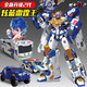 展高炫卡斗士玩具金剛變形汽車(chē)機器人玩具男孩女孩玩具節日生日禮物 三合體套裝【炫藍雷霆王】四種形態(tài)+配備武器+卡牌