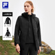 FILA山鋒繭 GTX WS防風(fēng)斐樂官方女上衣兩件套25春新戶外連帽上衣 深黑-BK S 160/80A/S