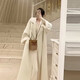 春乏2025中長(cháng)款過(guò)膝雙面絨毛呢外套女名媛洋氣網(wǎng)紅小個(gè)子呢子大衣女 米白色雙面尼版 XXS 建議95斤以下