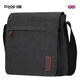 Troop英國單肩包男復古斜挎包歐美運動(dòng)帆布包夏季單肩斜跨包男休閑包潮 大號深黑灰色TRP0219