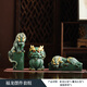 BOSSY故宮文創(chuàng)風(fēng)國(guó)潮招財(cái)桌面擺件客廳玄關(guān)茶寵工藝品伴手禮辦公室擺件 福龍擺件套組