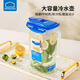 樂扣樂扣（LOCK&LOCK） 冷水壺塑料家用大號涼水壺涼白開泡水果汁飲料壺扎壺帶把手 藍色-2L