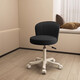 坤奉電腦椅宿舍家用臥室萬(wàn)向輪椅子美容美發(fā)椅久坐舒服學(xué)生學(xué)習書(shū)桌凳 標準款大號【暗夜黑】米白色輪子