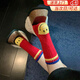 JIOESC笑臉全棉襪子女秋冬季日系潮襪創(chuàng  )意設計小眾撞色針織中長(cháng)筒堆堆襪 紅色條紋笑臉 1雙
