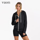 VUORI Halo Performance Hoodie 2.0飛奧力休閑連帽外套女VW268 黑色/Black Heather S 160